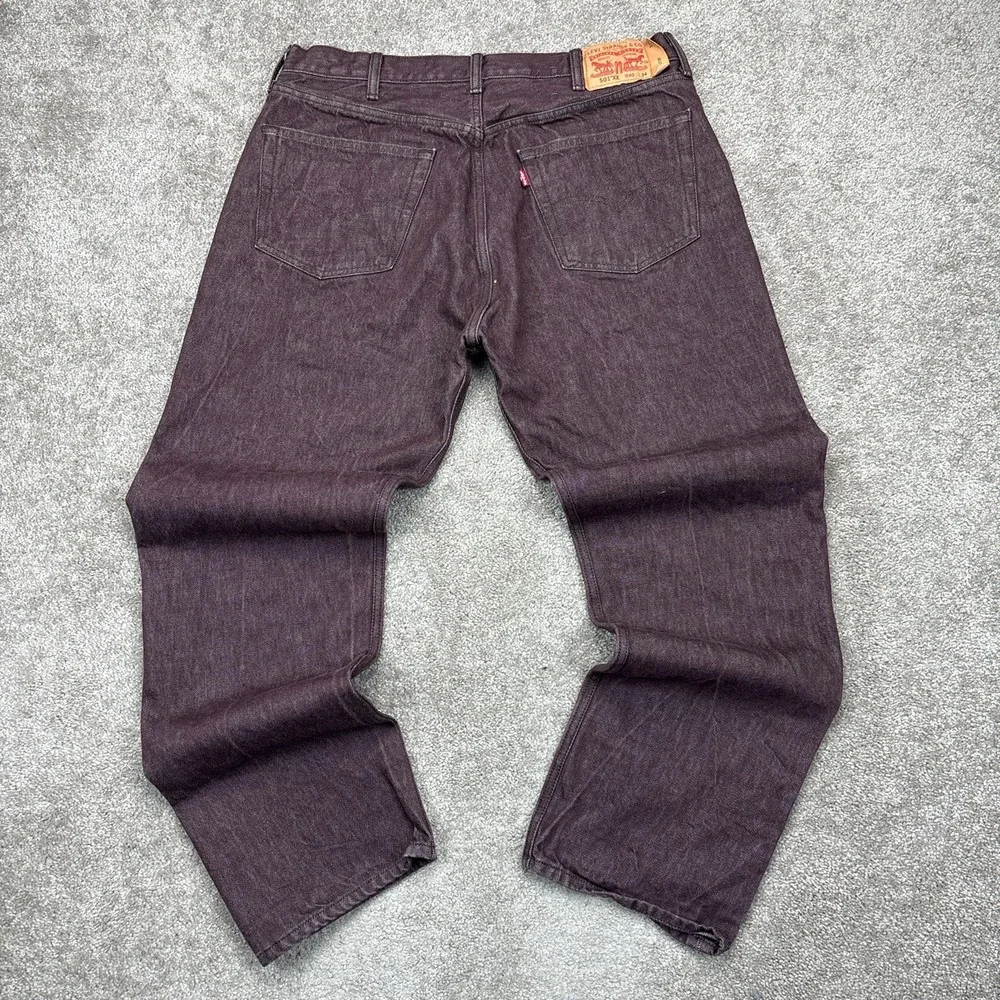 Levis 501 XX Button Fly Brown Straight Leg Jeans 40x34 (Fits 38x32)